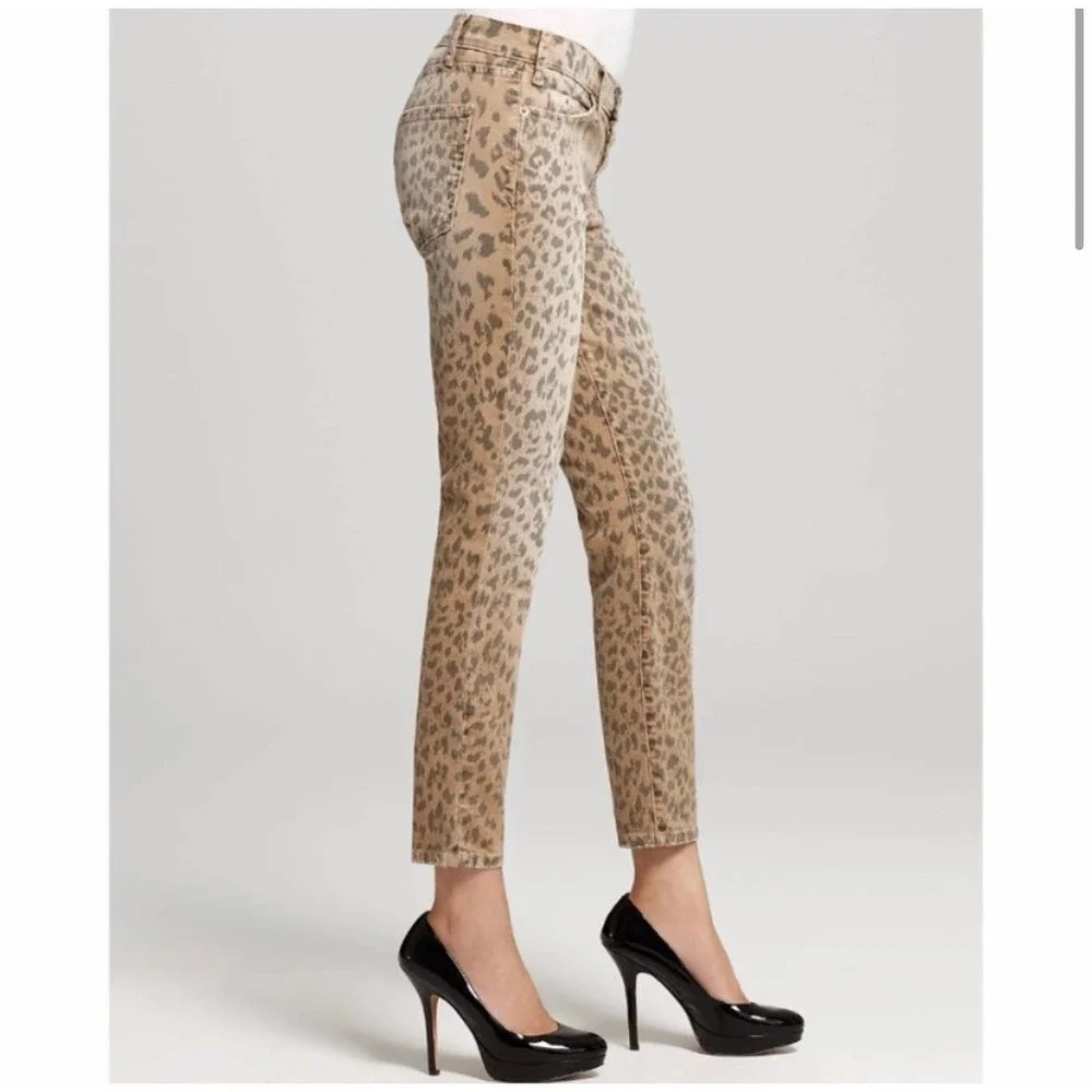 Current/Elliot Stiletto Camel Leopard Skinny Jeans Printed 29 - Picture 4 of 11